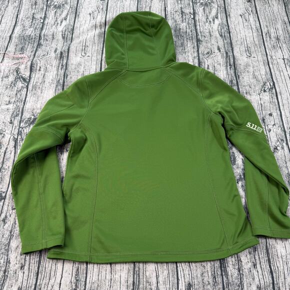 Tactical 5.11 Jacket Womens X-Large Hoodie Green Full Zip Soft-shell Athletic - Picture 2 of 11